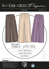 weite Hose Madita Damen 32 - 52 Ki - ba - doo Papierschnittmuster - Stoffmeisterei